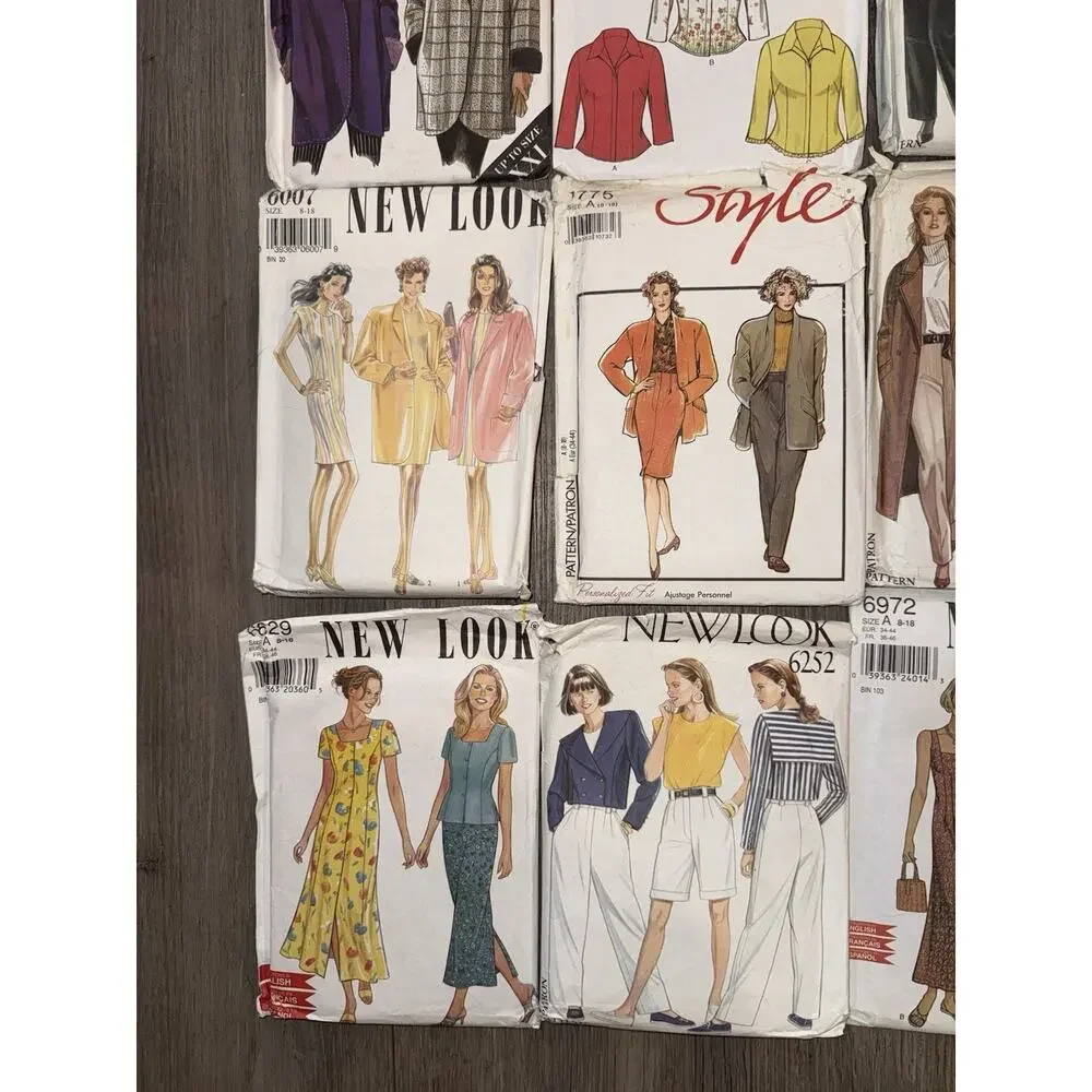 Large Lot of 30 Vintage Women’s Sewing Patterns Assorted Styles, Sizes & Brands